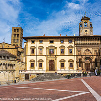 Buy canvas prints of Piazza Grande in Arezzo, Tuscany, Italy by Angus McComiskey