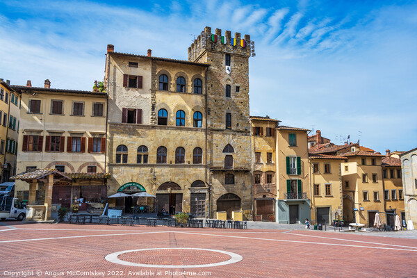 Medieval buildings in Arezzo, Tuscany, Italy Picture Board by Angus McComiskey