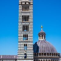 Buy canvas prints of Campanile and Dome of Siena Duomo, Siena, Tuscany by Angus McComiskey