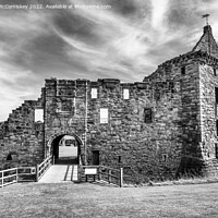 Buy canvas prints of Ruins of St Andrews Castle, Kingdom of Fife, mono by Angus McComiskey