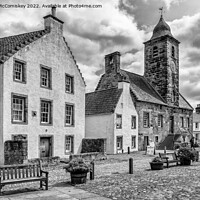 Buy canvas prints of Main Square in village of Culross in Fife mono by Angus McComiskey