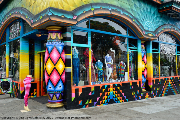 Haight Ashbury San Francisco Picture Board by Angus McComiskey