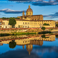 Buy canvas prints of Sunrise on the Arno in Florence, Tuscany by Angus McComiskey