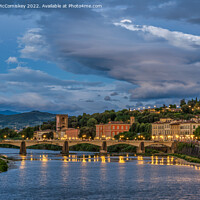 Buy canvas prints of Dusk on the Arno in Florence, Tuscany by Angus McComiskey