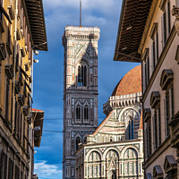 Buy canvas prints of Campanile and Duomo at sunrise, Florence, Tuscany by Angus McComiskey