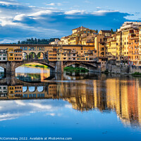 Buy canvas prints of Ponte Vecchio at sunrise, Florence, Tuscany by Angus McComiskey
