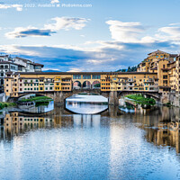 Buy canvas prints of Ponte Vecchio at dawn, Florence, Tuscany by Angus McComiskey