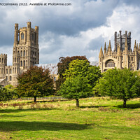 Buy canvas prints of Ely Cathedral from Cherry Hill Park by Angus McComiskey