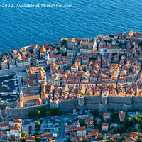 Buy canvas prints of Old walled city of Dubrovnik in Croatia panorama by Angus McComiskey