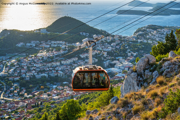 Dubrovnik cable car ascending, Croatia Picture Board by Angus McComiskey