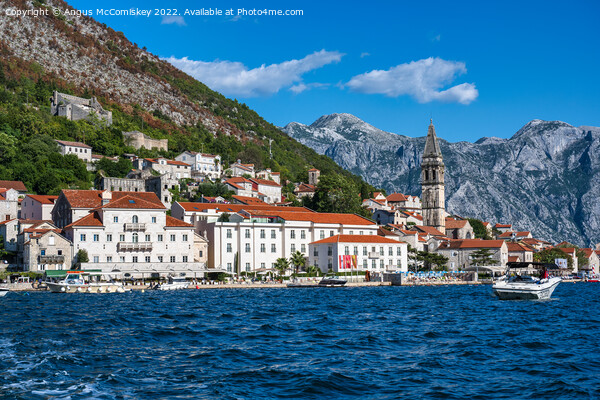 Perast waterfront on Bay of Kotor in Montenegro Picture Board by Angus McComiskey