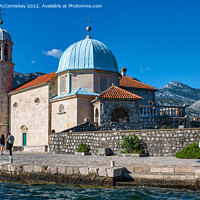 Buy canvas prints of Arriving at Our Lady of the Rocks in Montenegro by Angus McComiskey