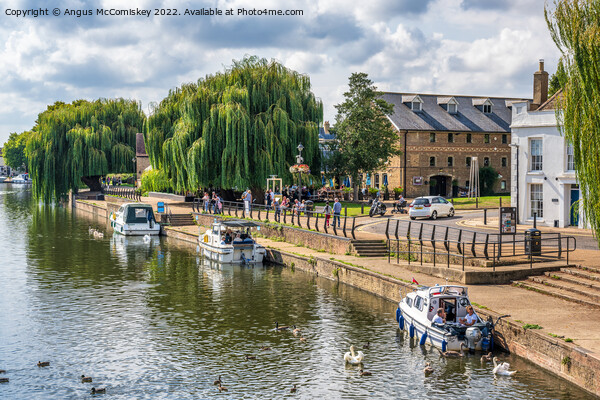 Boats on the River Great Ouse at Ely Picture Board by Angus McComiskey