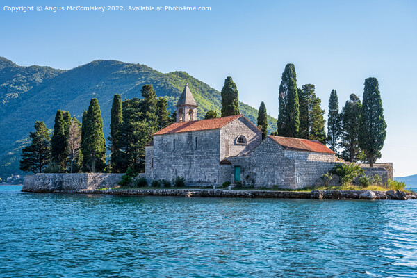 Island of Saint George, Bay of Kotor, Montenegro Picture Board by Angus McComiskey