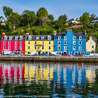 Buy canvas prints of Mishnish Hotel on Main Street Tobermory waterfront by Angus McComiskey