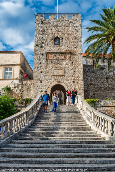 Land Gate and Revelin Tower, Korcula, Croatia Picture Board by Angus McComiskey