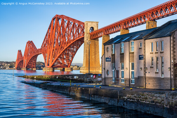 Queensferry Lifeboat Station and Forth Rail Bridge Picture Board by Angus McComiskey