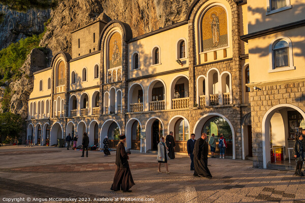 Ostrog Monastery in Montenegro at golden hour Picture Board by Angus McComiskey
