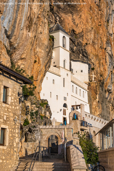 The upper church of Ostrog Monastery in Montenegro Picture Board by Angus McComiskey