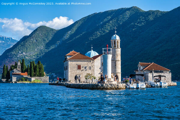 Departing Our Lady of the Rocks in Montenegro Picture Board by Angus McComiskey