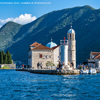 Buy canvas prints of Departing Our Lady of the Rocks in Montenegro by Angus McComiskey