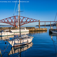 Buy canvas prints of Yachts moored in South Queensferry harbour by Angus McComiskey