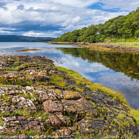 Buy canvas prints of Carnoch River and Loch Sunart, Ardnamurchan by Angus McComiskey