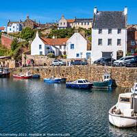 Buy canvas prints of Fishing boats in Crail harbour, East Neuk of Fife by Angus McComiskey