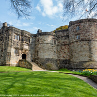 Buy canvas prints of Spring flowers at Skipton Castle North Yorkshire by Angus McComiskey