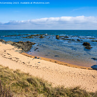 Buy canvas prints of Sandy beach on the Fife coast of Scotland by Angus McComiskey