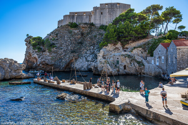 Lovrijenac Fortress and Kolorina Bay, Dubrovnik Picture Board by Angus McComiskey
