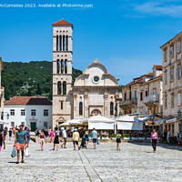 Buy canvas prints of St Stephen’s Square in Hvar town, Croatia by Angus McComiskey