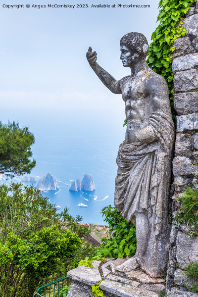 Watching over the Bay of Naples, Island of Capri Picture Board by Angus McComiskey