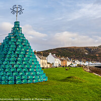 Buy canvas prints of Creel Christmas tree on Ullapool seafront by Angus McComiskey