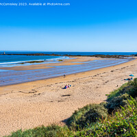 Buy canvas prints of Golden sands of Seacliff Beach, East Lothian by Angus McComiskey
