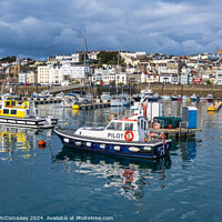 Buy canvas prints of St Peter Port harbour in Guernsey, Channel Islands by Angus McComiskey