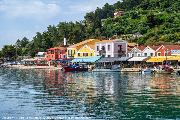 Colourful waterfront of Katakolon, Greece Picture Board by Angus McComiskey