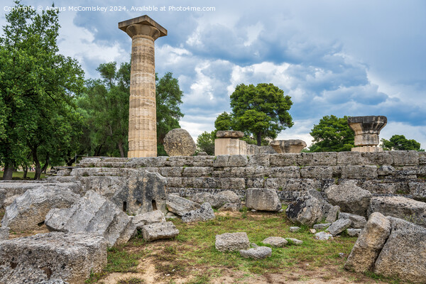 Temple of Zeus at ancient Olympia, Greece Picture Board by Angus McComiskey