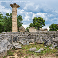 Buy canvas prints of Temple of Zeus at ancient Olympia, Greece by Angus McComiskey