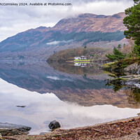 Buy canvas prints of Winter reflections from the beach at Rowardennan by Angus McComiskey