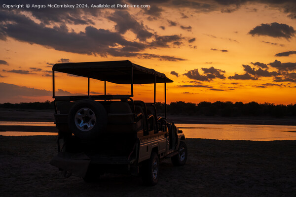 Luangwa River sunset, Zambia Picture Board by Angus McComiskey