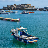 Buy canvas prints of Castle Cornet from St Peter Port harbour, Guernsey by Angus McComiskey