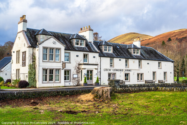 Loch Lomond Arms Hotel in Luss, Scotland Picture Board by Angus McComiskey