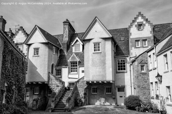 White Horse Close, Edinburgh (black and white) Picture Board by Angus McComiskey