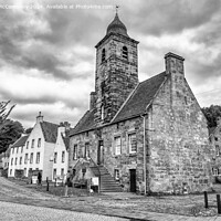 Buy canvas prints of Town House in the village of Culross in Fife mono by Angus McComiskey