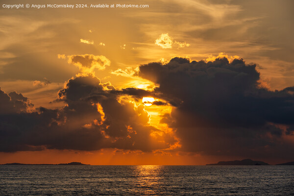 Dramatic sunset on the Bay of Naples, Italy Picture Board by Angus McComiskey