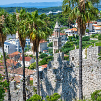 Buy canvas prints of Walls of the Spanish Fortress in Hvar town Croatia by Angus McComiskey