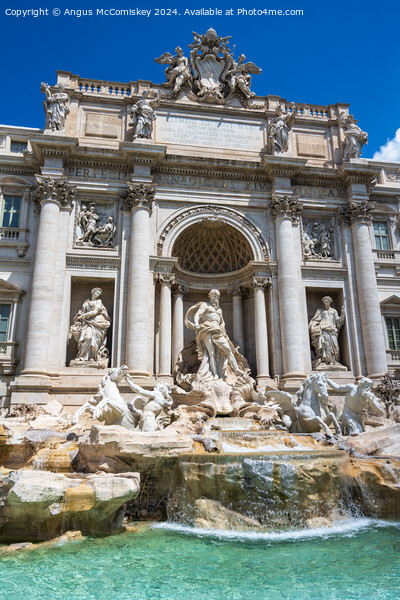 Trevi Fountain and Palazzo Poli in Rome, Italy Picture Board by Angus McComiskey