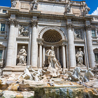 Buy canvas prints of Trevi Fountain and Palazzo Poli in Rome, Italy by Angus McComiskey