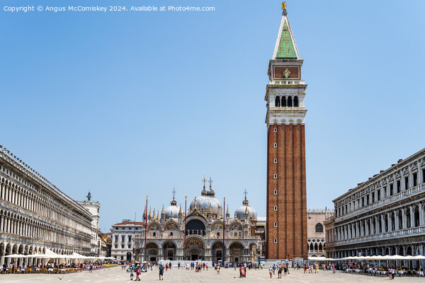 St Mark’s Square in Venice, Italy Picture Board by Angus McComiskey
